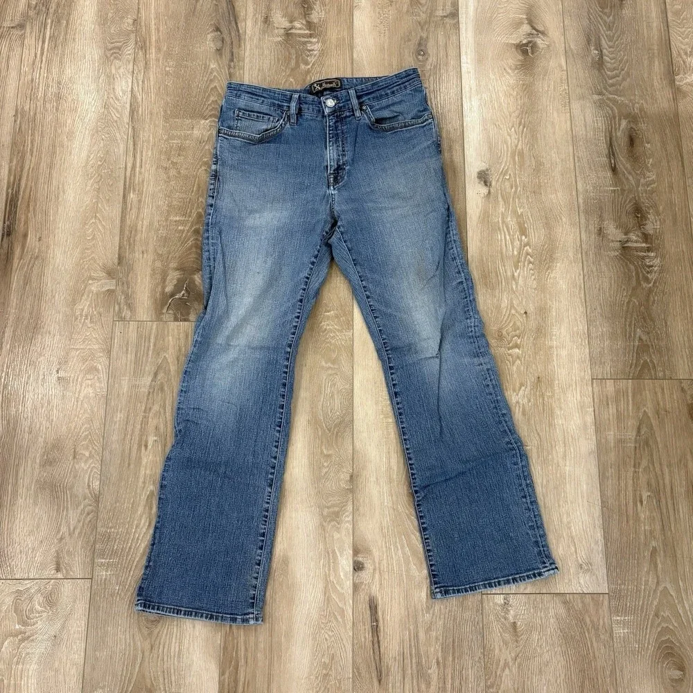 Size 34 Heritage Men's Straight Jeans Classic Fit Blue Denim Medium Wash